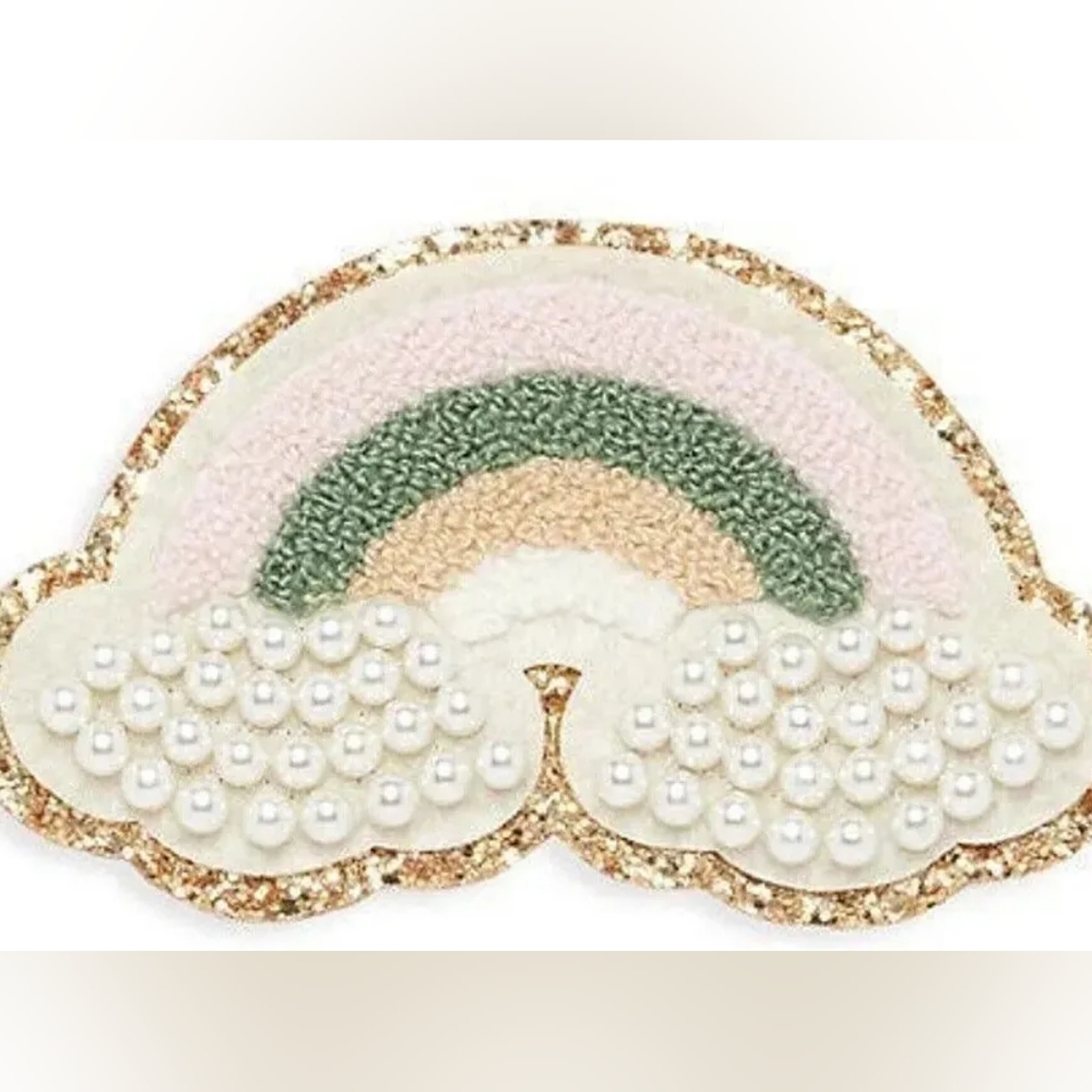 STONEY CLOVER LANE STICKER PATCH  GLITTER PEARL Rainbow cozy pearl 🌈 NEW large